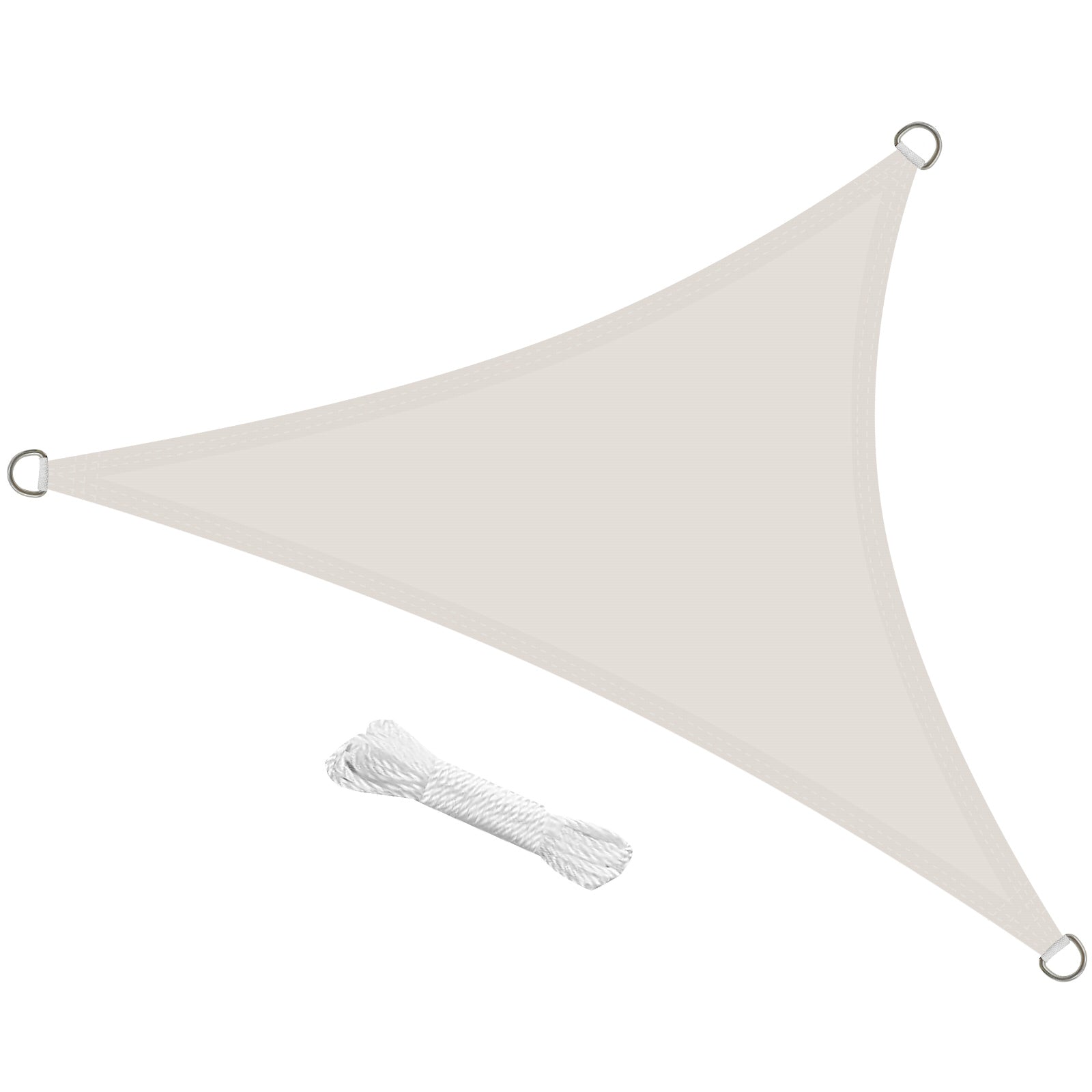 swift Sun Shade Sail 3m x 3m x 3m Waterproof Triangle PES Polyester 98% UV Block 3x3x3 Meter Triangular Sunscreen Awning Canopy Sail Shades for Garden Outdoor Patio with Free Ropes