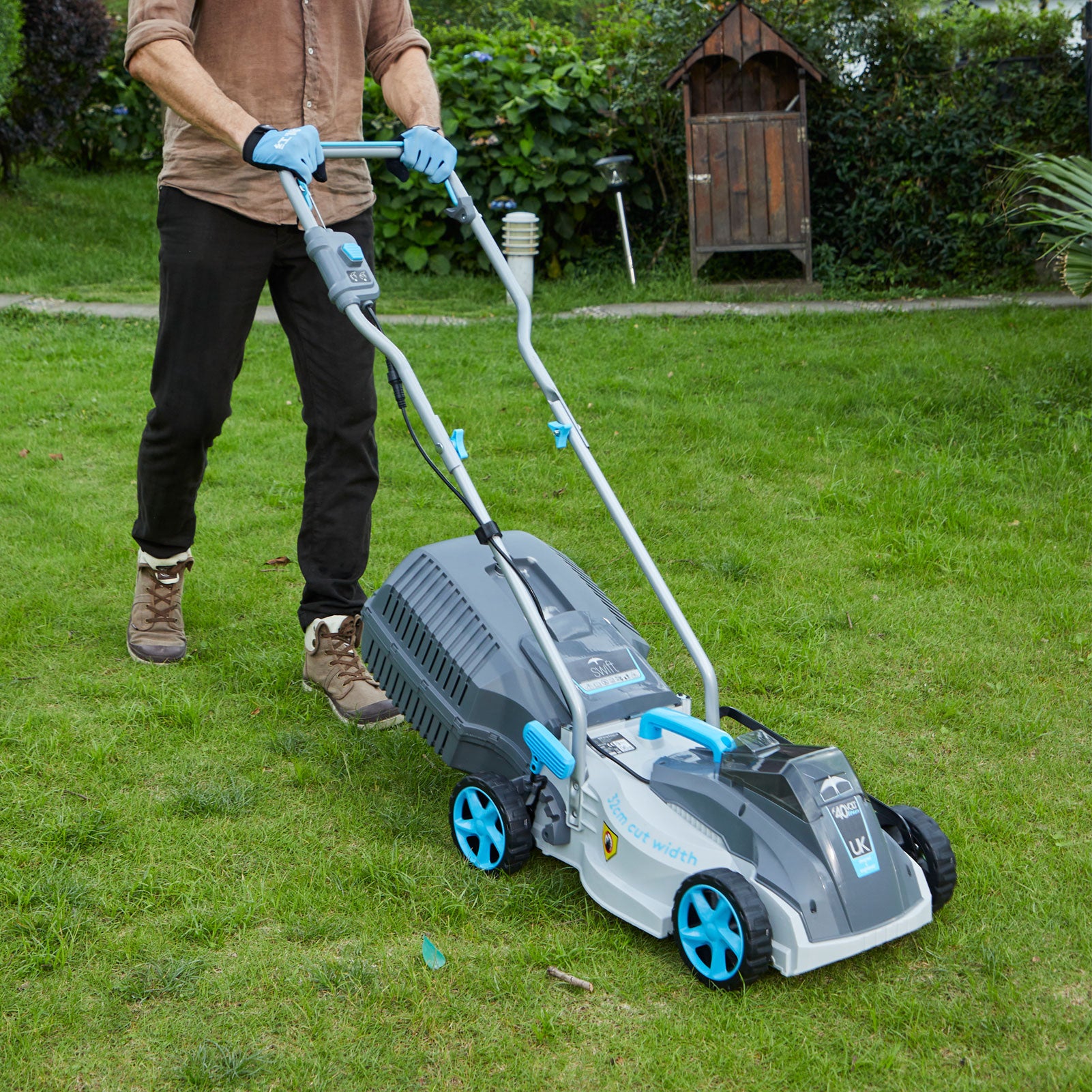 Battery Powered Small Hover Mower 40v Compact Cordless Lawnmower
