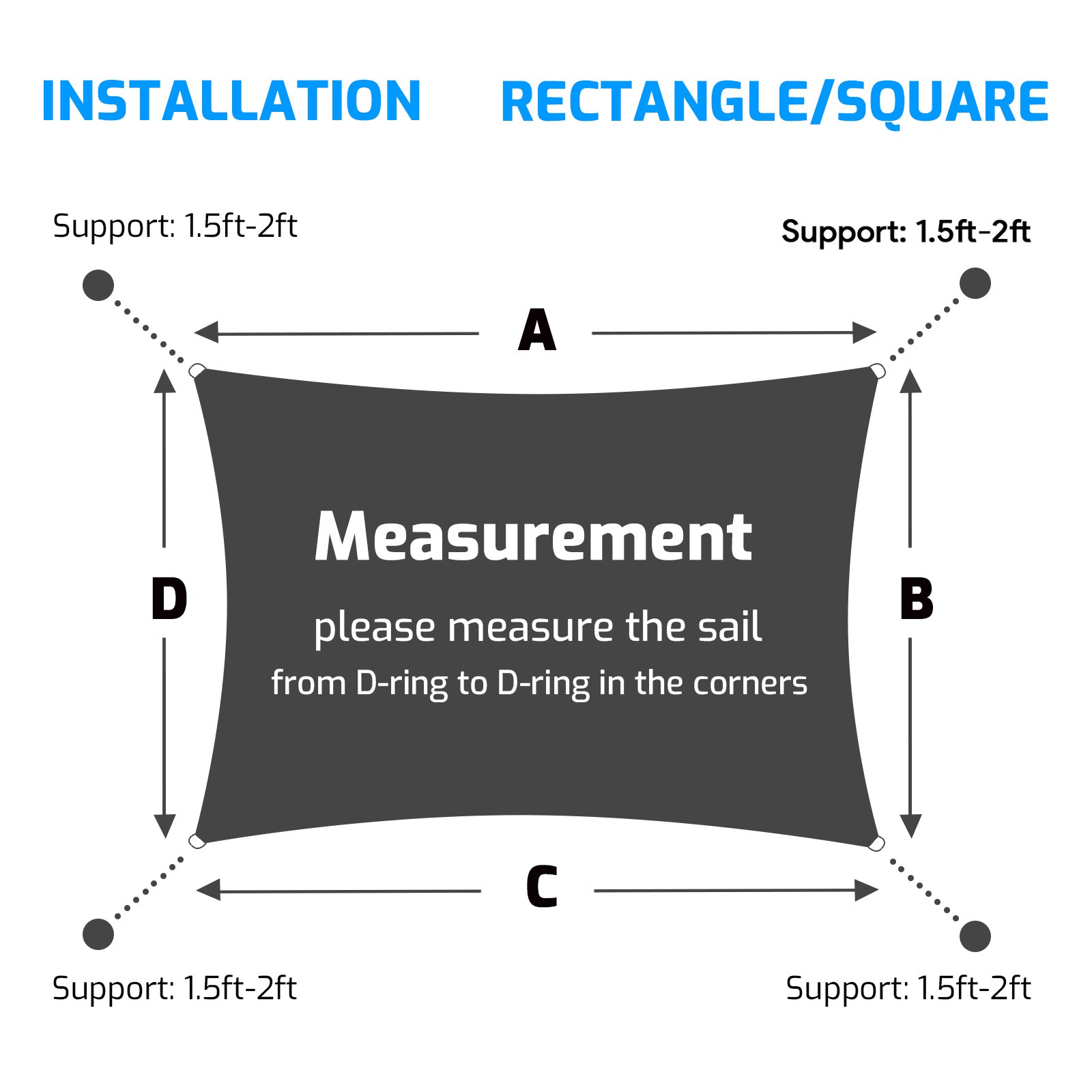 swift Sun Shade Sail 2m x 3m Waterproof Rectangle PES Polyester 98% UV Block 2x3 Meter Sunscreen Awning 3x2 Rectangular Canopy Sail Shades for Garden Outdoor Patio with Free Ropes, Sand